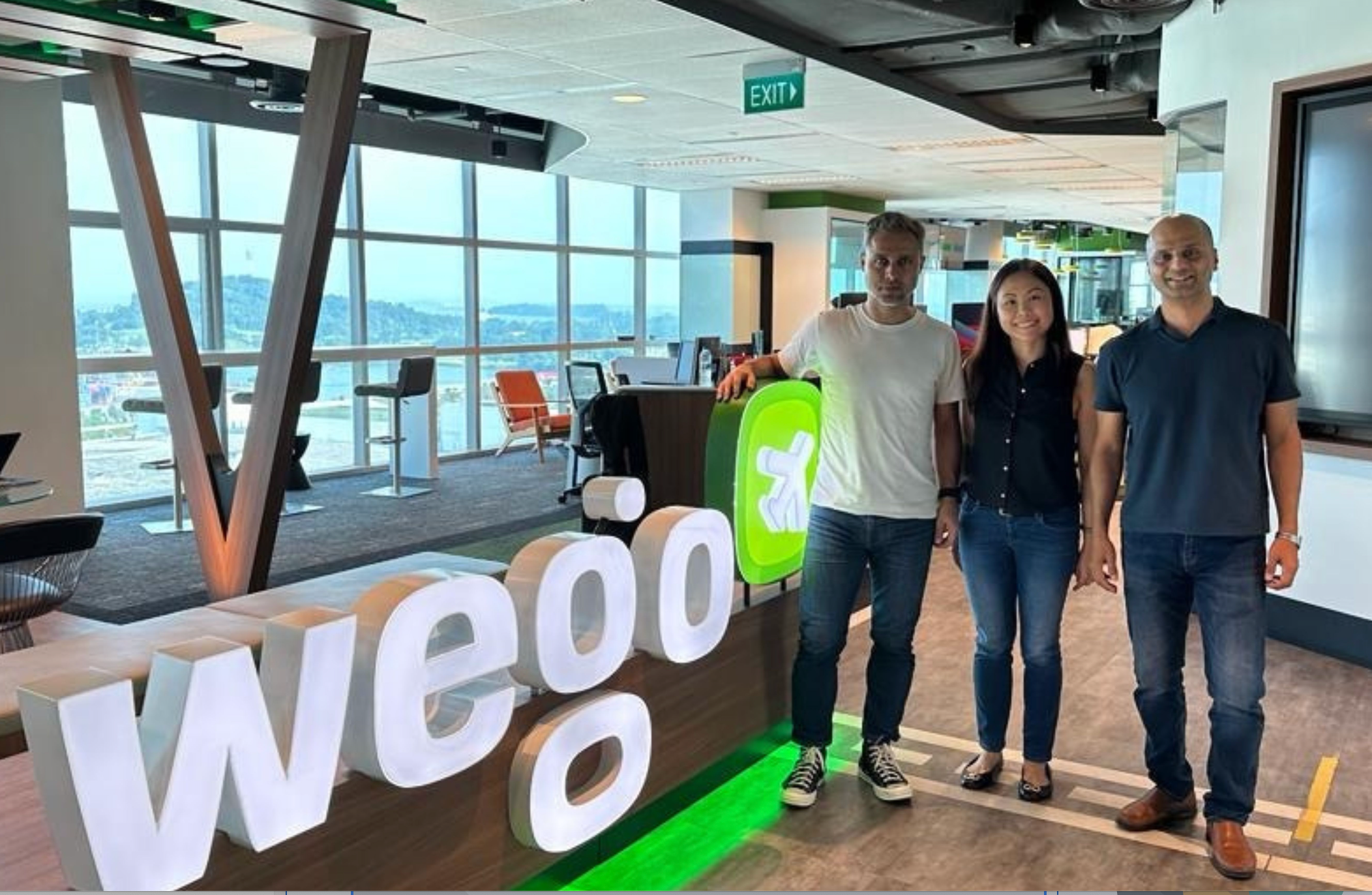 Propellus co-founders ShuTheng and Usman Zuberi visiting Wego headquarters in Singapore